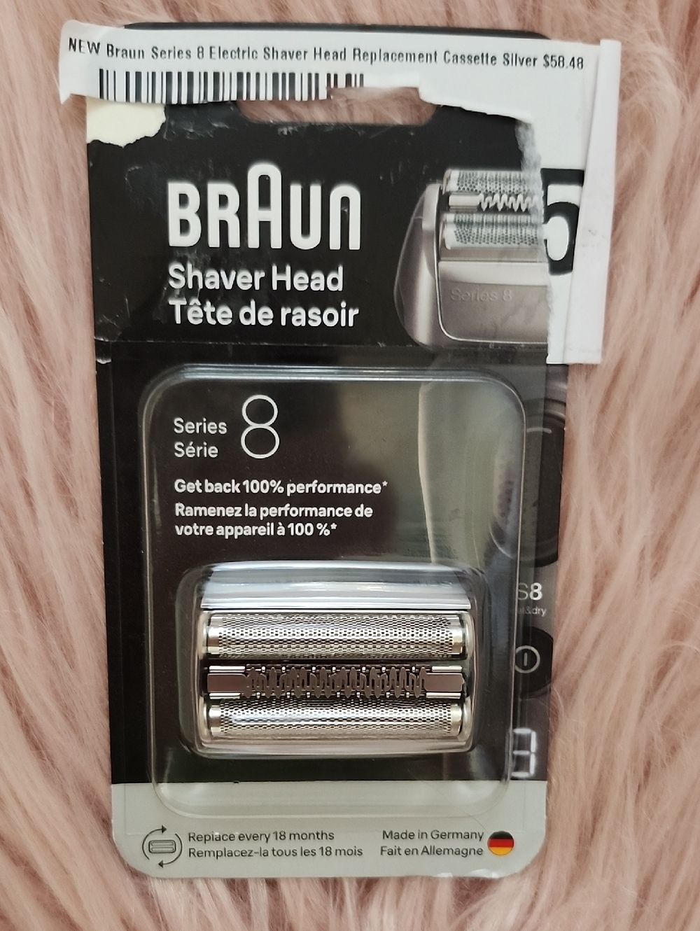Brand New BRAUN SERIES 8 SHAVER HEAD REPLACEMENT CASSETTE SILVER